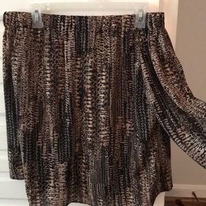 Off the shoulder animal printed top